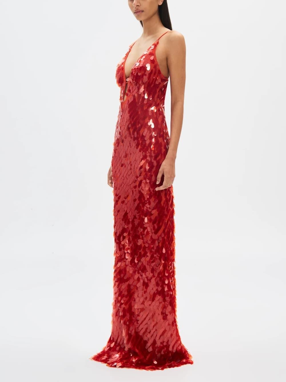 Wear A Vibe™ l The Red Sapphire Sequin Maxi Dress