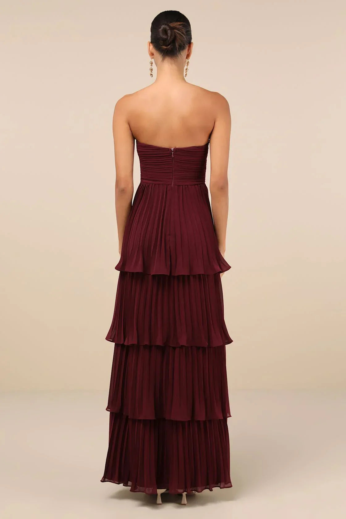 Wear A Vibe™ l Strapless Tiered Maxi Dress