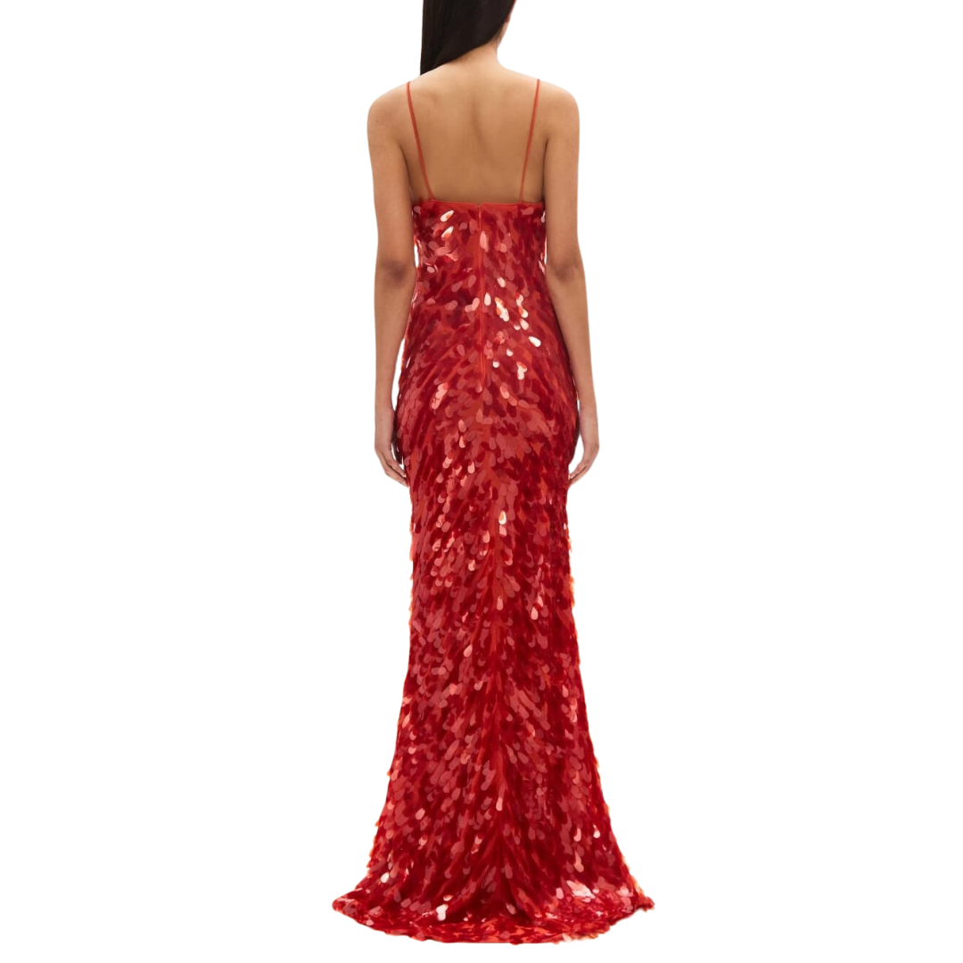 Wear A Vibe™ l The Red Sapphire Sequin Maxi Dress