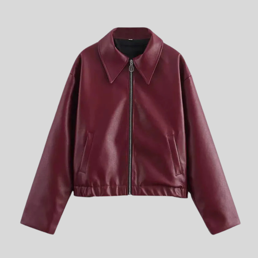 Wear A Vibe™ | Stylish Leather Ladies Coat