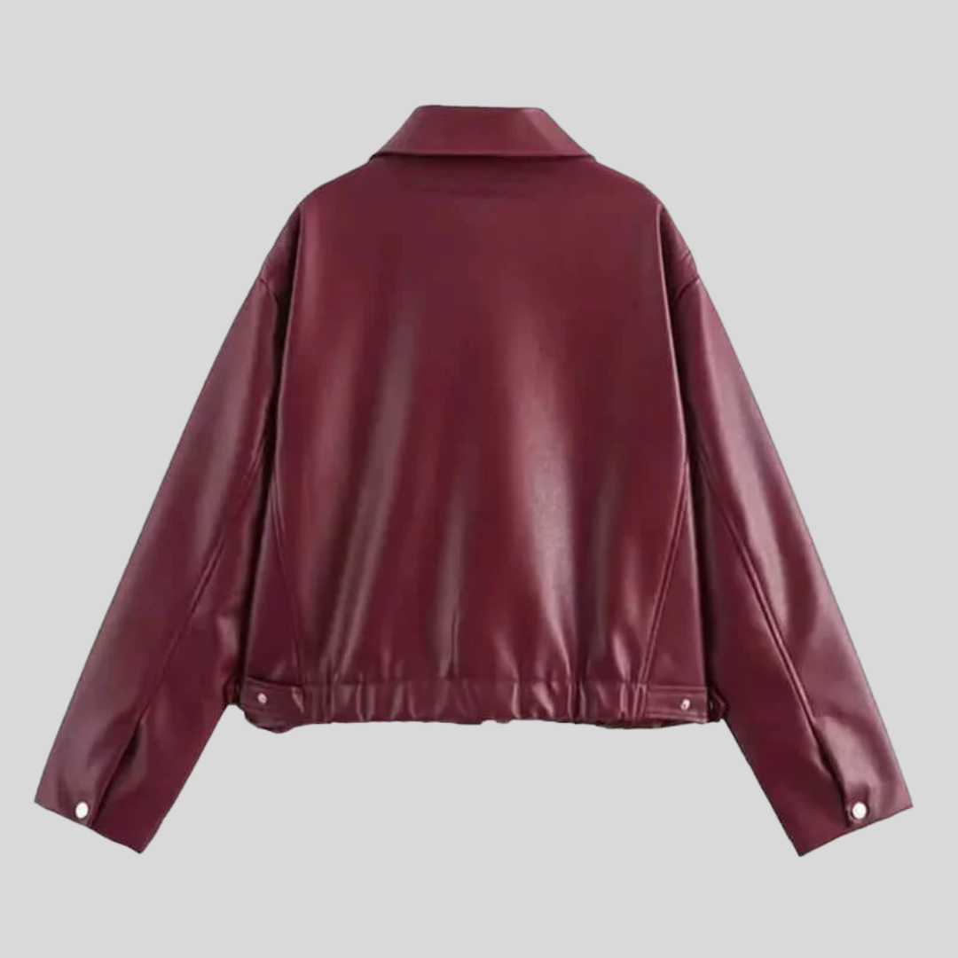 Wear A Vibe™ | Stylish Leather Ladies Coat