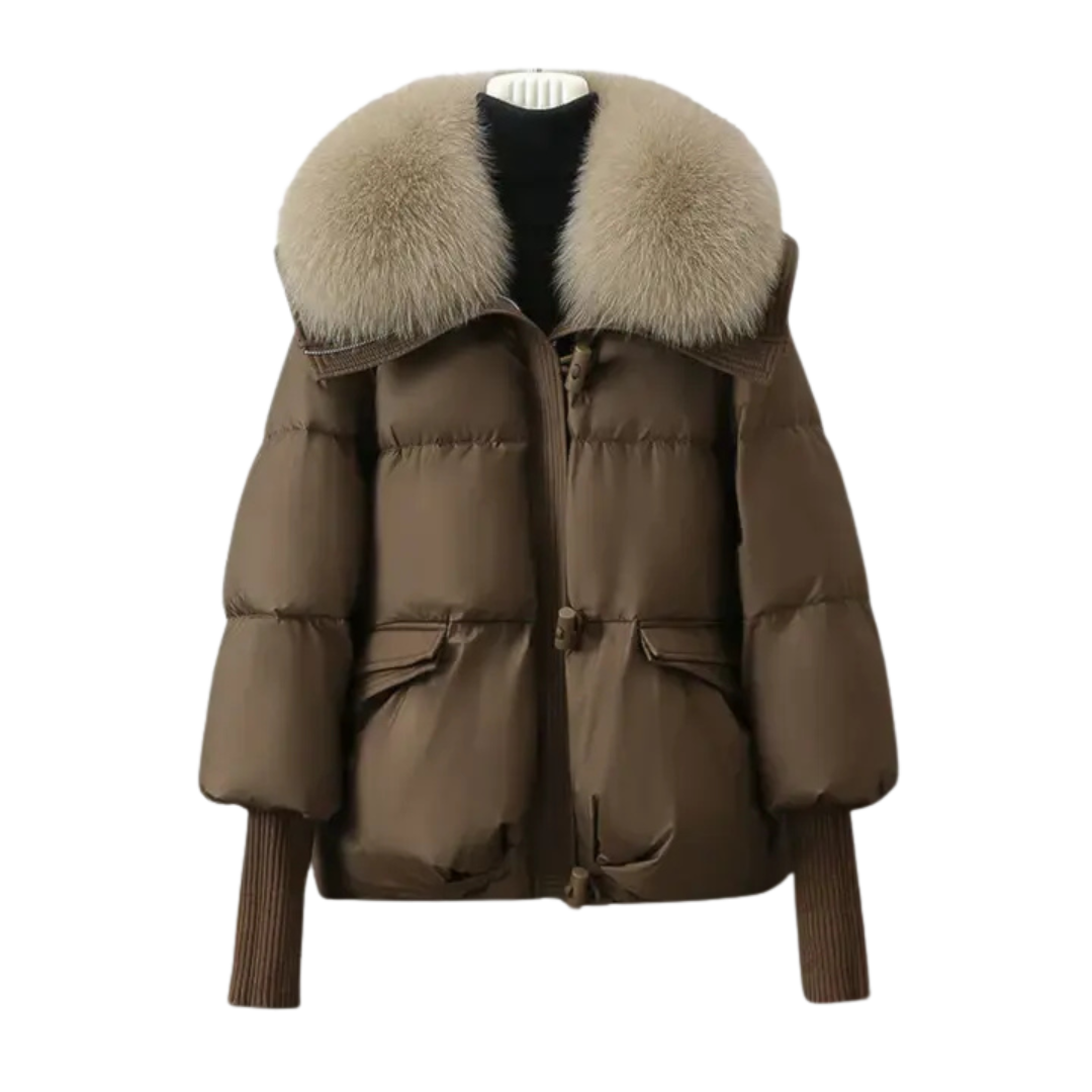 Wear A Vibe™ | CHRISTINA – Luxurious Fur Collar Winter Jacket