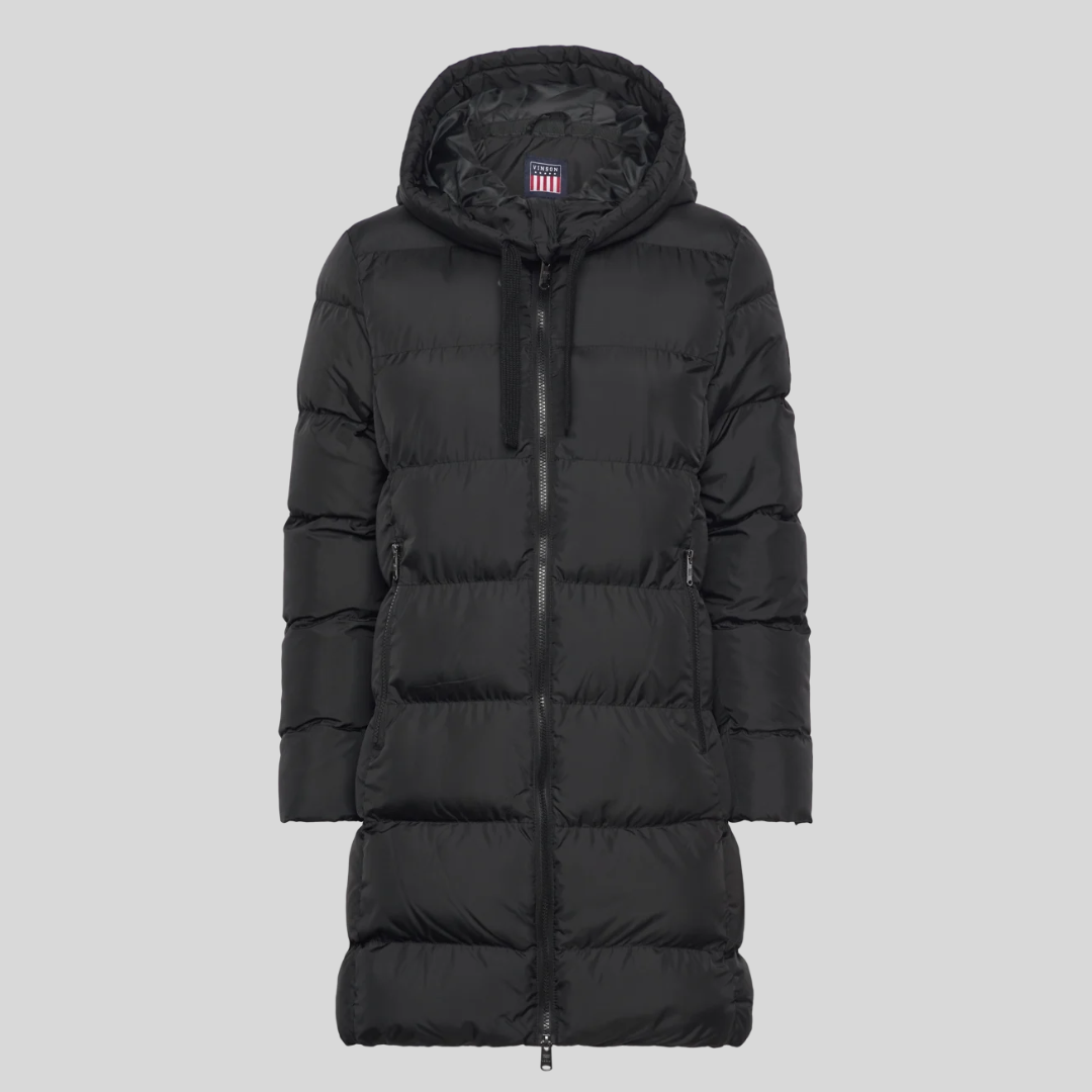 Wear A Vibe™ | Long Lined Winter Jacket for Women with Hood