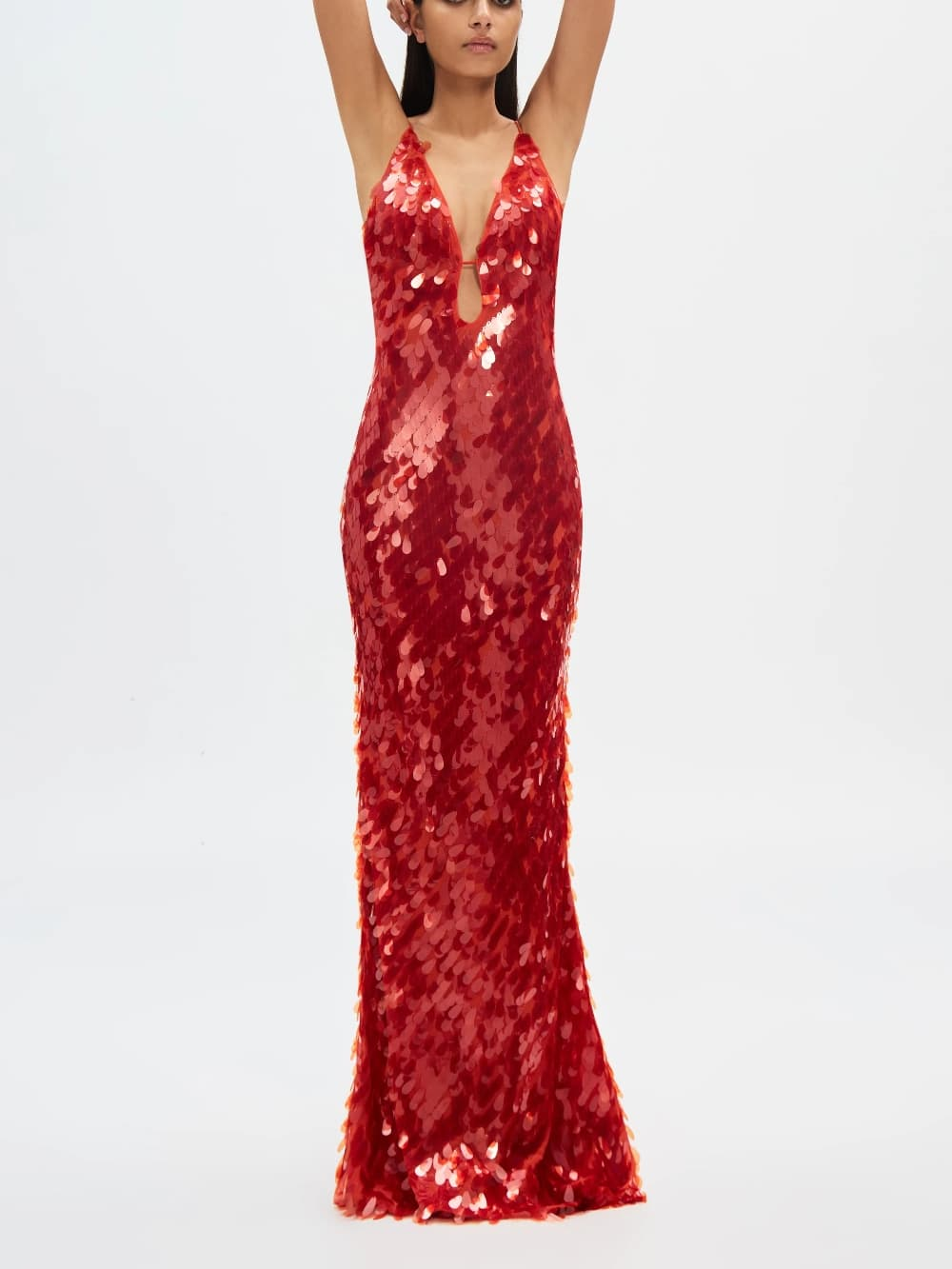 Wear A Vibe™ l The Red Sapphire Sequin Maxi Dress