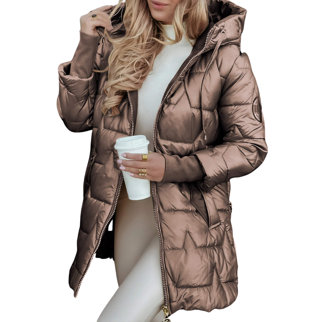 Wear A Vibe™ | Stylish Women's Hooded Puffer Winter Coat