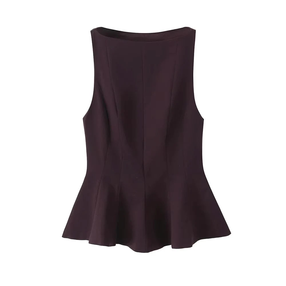 Wear A Vibe™ l The Celeste Peplum Vest