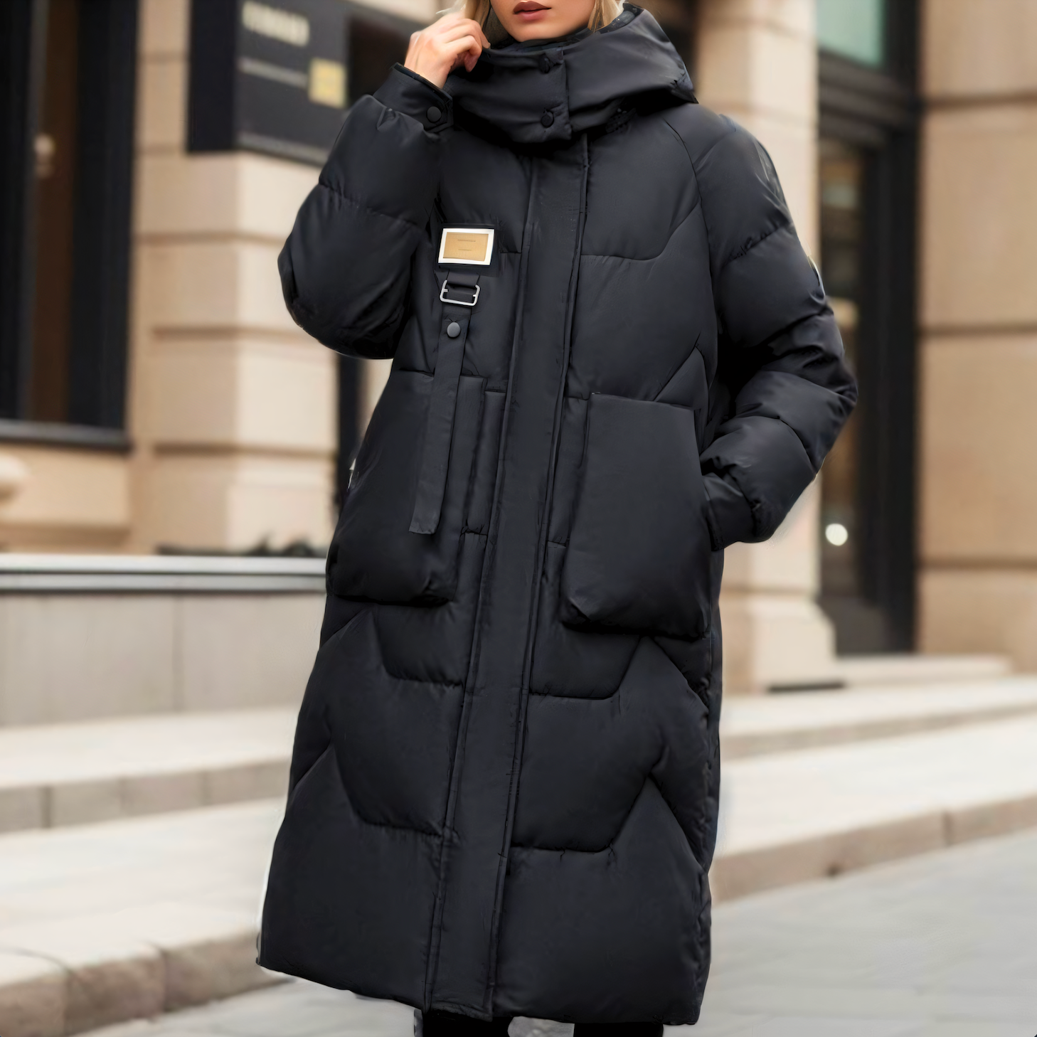 Wear A Vibe™ | Women's Stylish Long Waterproof Puffer Jacket