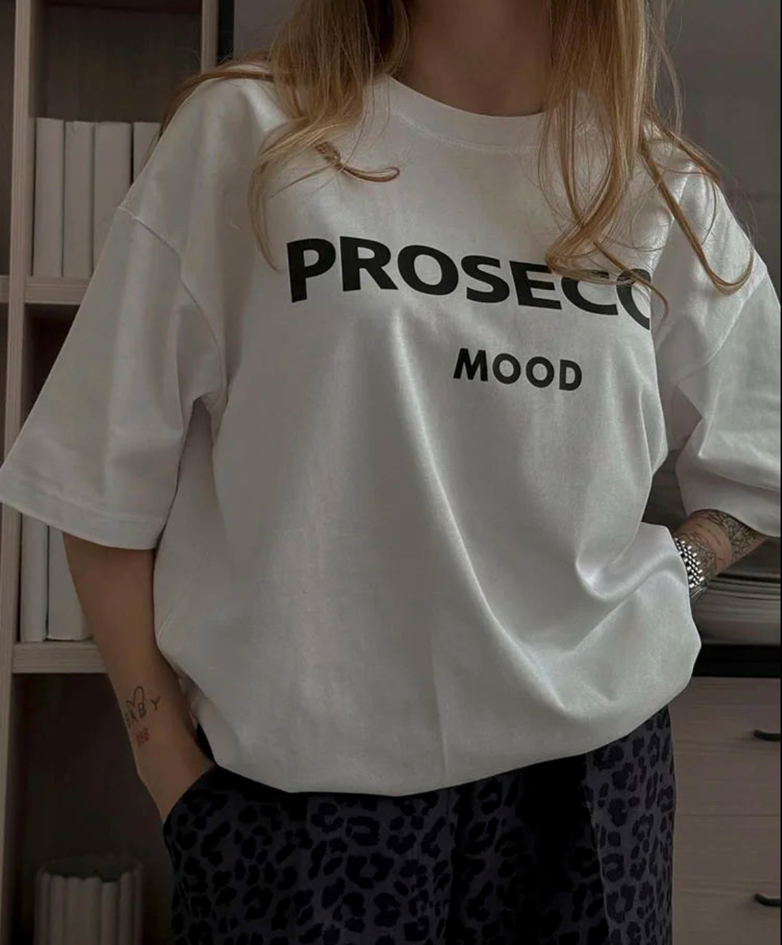 Prosecco Mood - Trendy Oversized T-Shirt