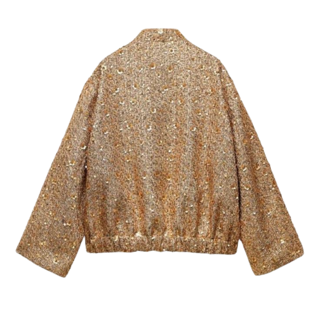 Wear A Vibe™ | Golden Sequin Jacket