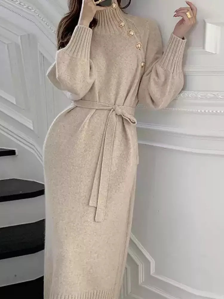 Wear A Vibe™ l Elegant turtleneck dress