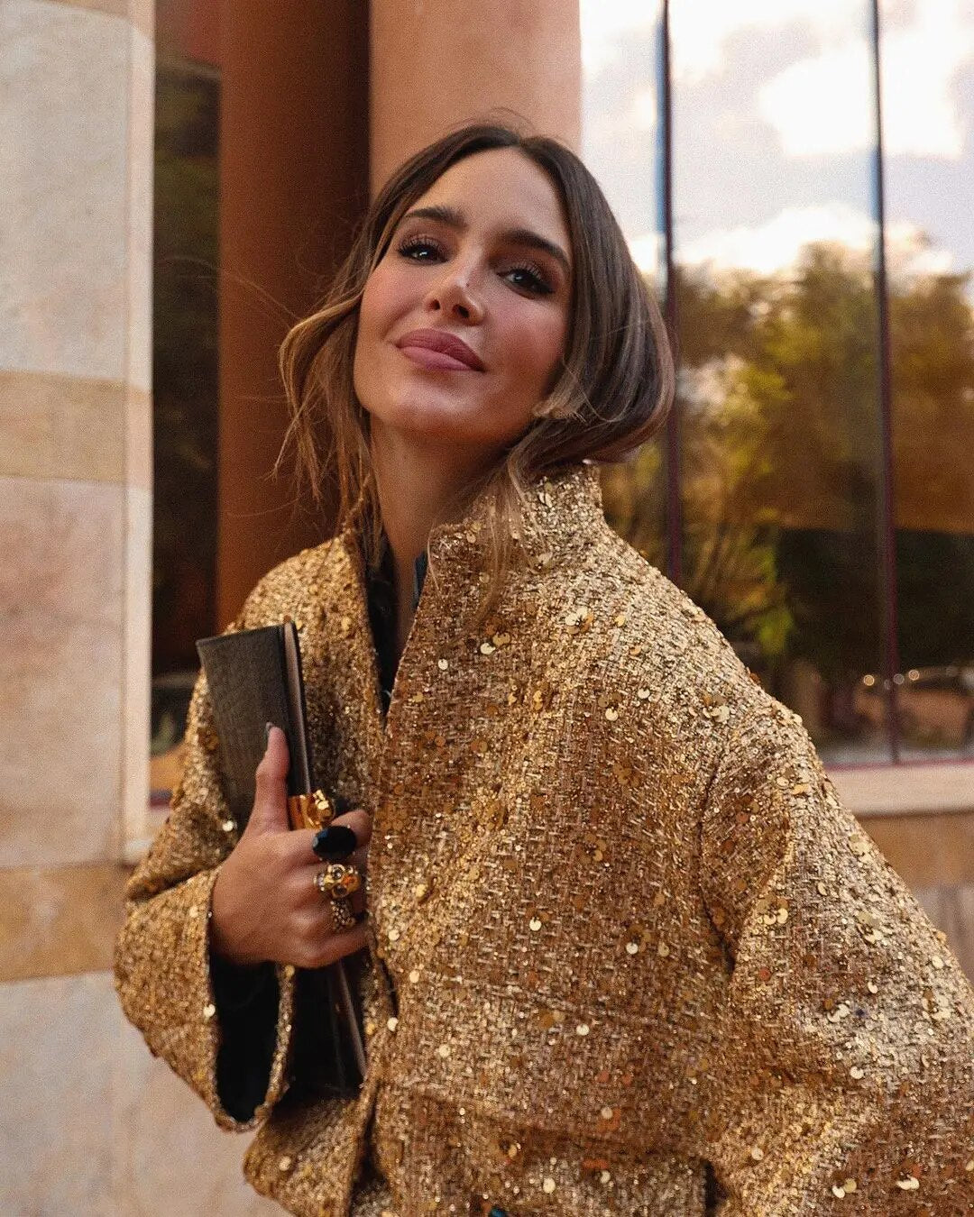 Wear A Vibe™ | Golden Sequin Jacket