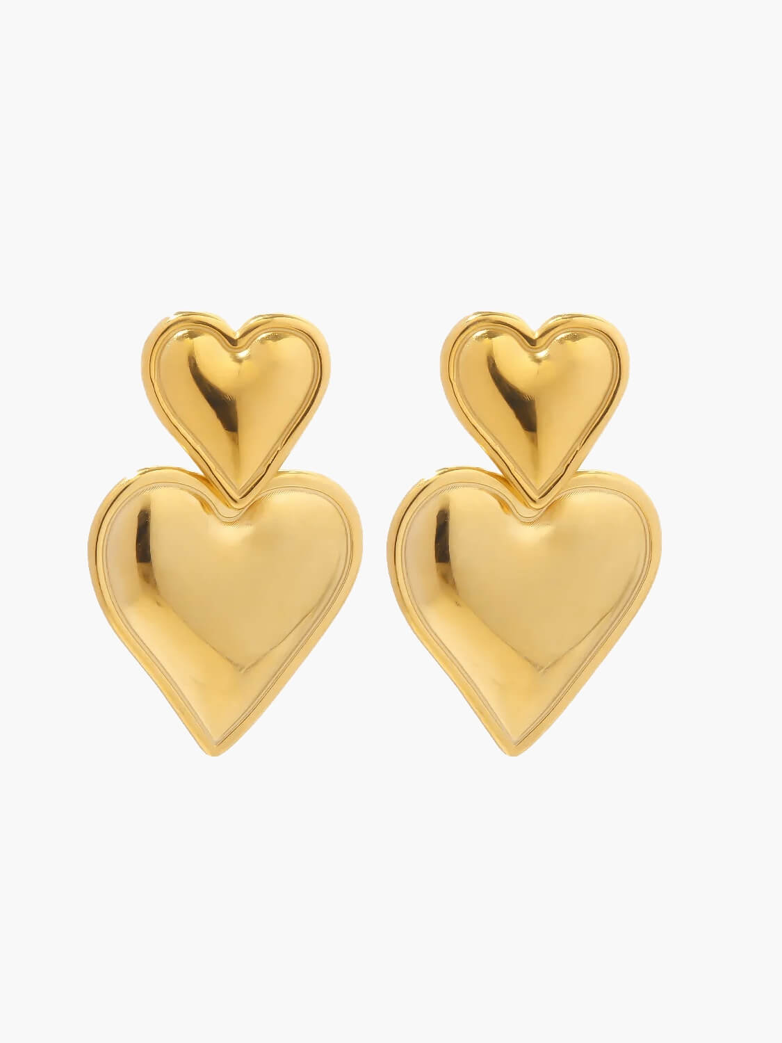 Wear A Vibe™ | 14 carat gold-plated heart earrings